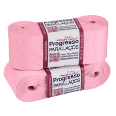 Fita Gorgurão Nº 9 38mm Rosa Quartzo 10 metros Progresso