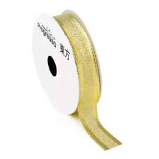 Fita Metalizada Aramada 15mm Ouro 10 Metros M014-015 Progresso Fita Metalizada Aramada 15mm Ouro 10 Metros M014-015 Progresso