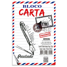 Bloco de carta Pautado 50 Folhas São Domingos Bloco de carta Pautado 50 Folhas São Domingos