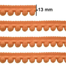 Fita Grelot Pompom 13mm Laranja 20 Metros São josé