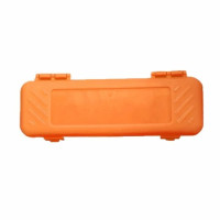 Estojo Escolar Plástico Laranja Neon