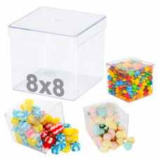 Caixa Acrílica 8x8 com 4 Unidades Transparente 
