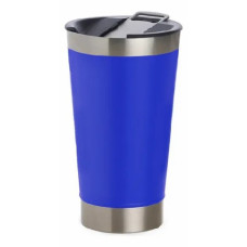Copo Térmico Aço Inox Para Bebidas com Tampa, Cerveja e Abridor de Garrafas 502ml - Azul