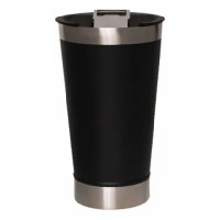 Copo Térmico Aço Inox Para Bebidas com Tampa, Cerveja e Abridor de Garrafas 502ml - Preto