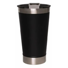 Copo Térmico Aço Inox Para Bebidas com Tampa, Cerveja e Abridor de Garrafas 502ml - Preto