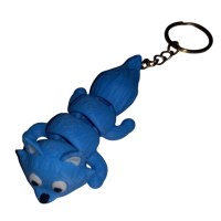 Chaveiro Manos Raposa Azul Keychains 1 Unid