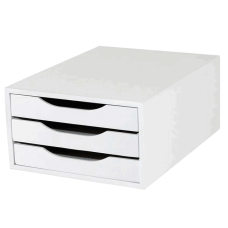 Caixa de Arquivo 3 Gavetas MDF Branco Souza Caixa de Arquivo 3 Gavetas MDF Branco Souza