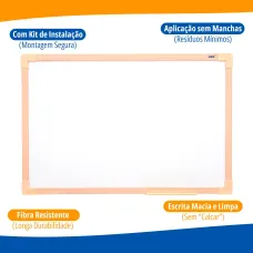 Quadro Branco Moldura Madeira Neo 100X70Cm 9330 Stalo 