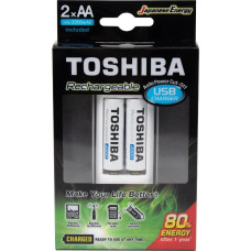 Carregador De Pilhas com 2 Pilhas TNHC-6GME2 Toshiba