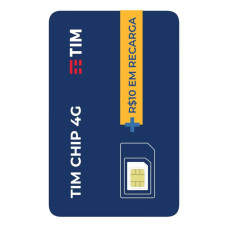 Chip Sim Card Tim 4g Pré-Pago + Recarga R$10,00 (Todos os DDDs)