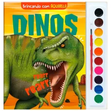 Livro Brincando com Aquarela Dinos Todo Livro
