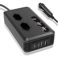 Conversor Automotivo Inversor 400W 110V USB Tipo-C MIN-6 Tomate Conversor Automotivo Inversor 400W 110V USB Tipo-C MIN-6 Tomate