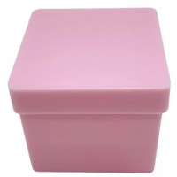 Caixa Acrílica 4x4 com 10 Unidades Rosa Bebe