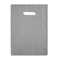 Sacola Prata Boca de Palhaço 25x35 Tamanho M 10 unidades