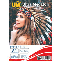 Papel Offset A4 180G Branco 50 Folhas Ultra Megaton
