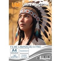 Bopp Filme Adesivo Transparente A4 Laminação 140g 10 Folhas