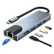 Adaptador Type-C 5 em 1 HDMI USB 3.0 Ultra Megaton