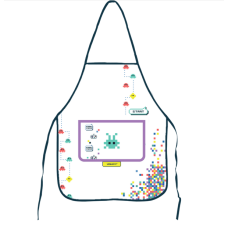 Avental Infantil Escolar com Bolso Color Game Leo e Leo