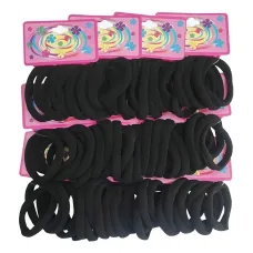 Rabicó Elástico de Cabelo Xuxinha Tipo Meia Preto 72un