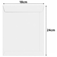 Envelope Branco 18x24 80g 18.2824-9 5 unidades Foroni