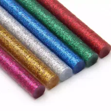 Refil de Cola Quente Gliter Grosso 11mm x 20cm com 6 Unidades