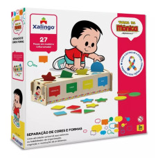 Jogo de Separação de Cores e Formas com 27 Peças Turma da Mônica Xalingo
