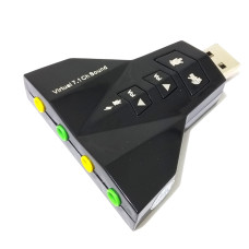 Adaptador de Som USB 7.1 Canal Virtual 4 Portas JP-309