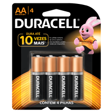 Pilha AA Alcalina com 4 MN1500B4 Duracell