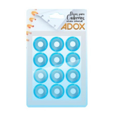 Discos 2,6cm para Caderno Azul Claro Pia-0115 12 unidades Adox 