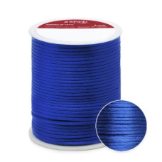 Cordão de Cetim Azul Royal 2mm 50 metros