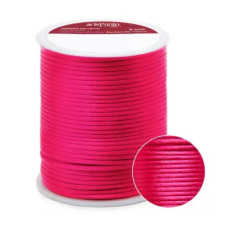 Cordão de Cetim Pink 2mm 50 metros