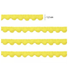 Fita Pompom 12mm Amarelo Claro 10 Metros