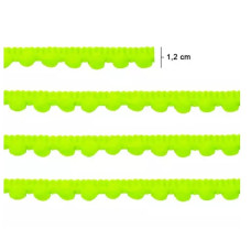 Fita Pompom 12mm Amarelo Neon 10 Metros