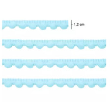 Fita Pompom 12mm Azul Claro 10 Metros
