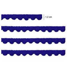 Fita Pompom 12mm Azul Royal 10 Metros