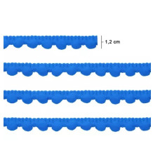 Fita Pompom 12mm Azul Turquesa 10 Metros