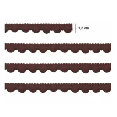 Fita Pompom 12mm Marrom 10 Metros