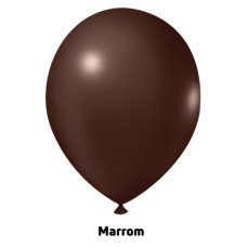 Balão Nº9 Liso Marrom com 50un Joy 