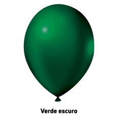 Balão Nº9 Liso Verde Escuro com 50un Joy