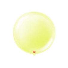 Balão Bubble Bobo Transparente Baby Amarelo 24" 61cm São Roque