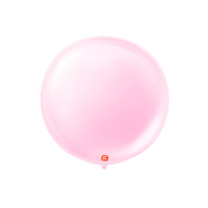 Balão Bubble Bobo Transparente Baby Rosa 24" 61cm São Roque