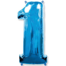 Balão Metalizado Azul Número 1 40' 100cm 8445 Make+