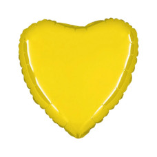Balão Metalizado Coração Amarelo 18' 45cm 8636 Make+