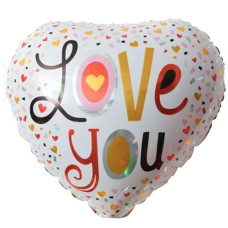 Balão Metalizado Coração Love You 18' 45cm 8572 Make+