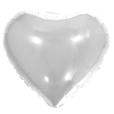Balão Metalizado Coração Prata 18' 45cm 8535 Make+