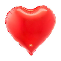 Balão Metalizado Coração Vermelho 9" 22cm São Roque