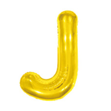 Balão Metalizado Dourado Letra J 16' 40cm 8009 Make+