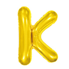 Balão Metalizado Dourado Letra K 16' 40cm 8010 Make+