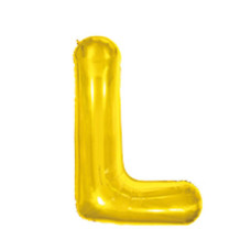 Balão Metalizado Dourado Letra L 16' 40cm 8011 Make+