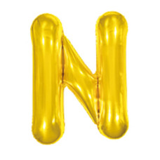 Balão Metalizado Dourado Letra N 16' 40cm 8013 Make+